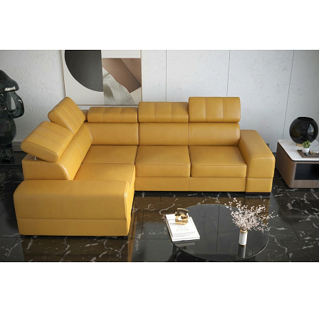 ROHOVÁ POHOVKA ROYAL II 280×210 CM LIMITOVANÁ PŘÍRODNÍ KŮŽE ŽLUTÁ - RYCHLÉ ODESLÁNÍ ROHOVÁ POHOVKA ROYAL II 280×210 CM LIMITOVANÁ PŘÍRODNÍ KŮŽE ŽLUTÁ - RYCHLÉ ODESLÁNÍ