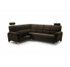 Rohová sedací souprava  L Nadia Velva 4 - hnědá