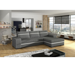 Rohová sedací souprava Funny P šedá/EKO bílá