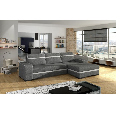 Rohová sedací souprava Funny P šedá/EKO bílá