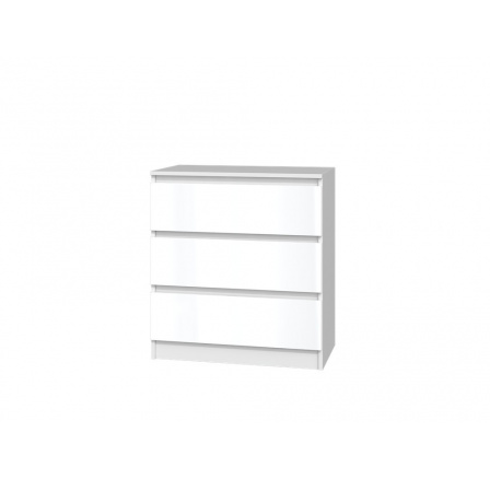 Komoda MALVÍNA M3, Bílý lesk