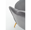 Křeslo AMORINITO, šedá/zlatá