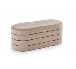 Taburet CALPI s úložným prostorem, Béžový Velvet