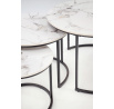 Konferenční stolek GILDA, efekt bílého mramoru / černá