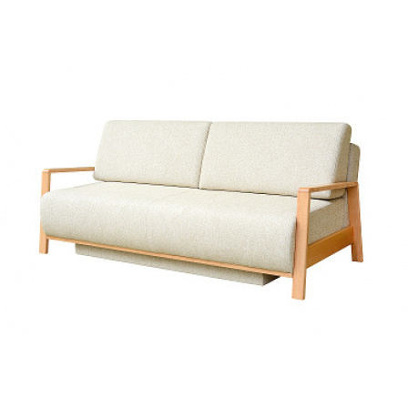 MELÁNIE DE LUX RETRO sedací souprava - látka SVĚTLE BÉŽOVÁ PW 03/ nohy buk