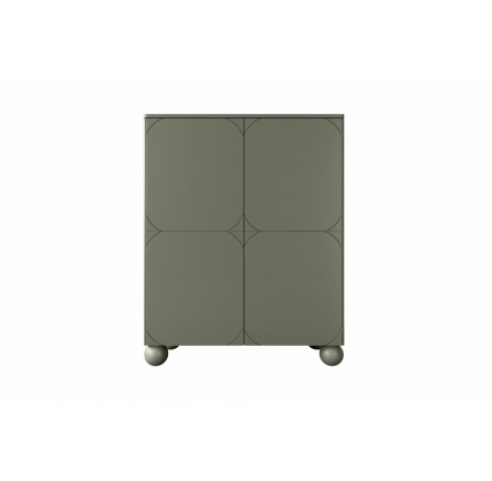 Kredenc dvoudveřový se dvěma skrytými zásuvkami Sonatia II 120 cm - olivová