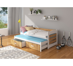 Dvojlůžko TIARRO 180x80 Bílá+Artisan