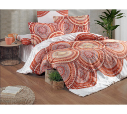 Francouzské povlečení Satén 220x220, 70x90cm Inferno natur