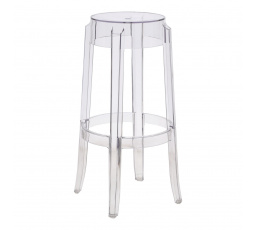 Barová židle Duch. transparentní, 75 cm