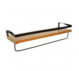 Polička Indu černá/ přírodní