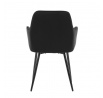 Jídelní židle, černá, sametová látka, DCH-215 BK4