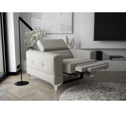 Křeslo TOSCANIA , relax - šedá