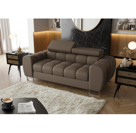 Sofa ASPEN II přírodní kůže - Hnědá kůže