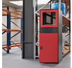 Průmyslová stacionární počítačová skříň STEVE, 640 x 1750 x 630 mm, antracitově-červená