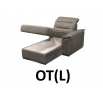 Rohová sedací souprava EXCLUSIVE 1E(P)-BR-1-R-2F-OT(L)