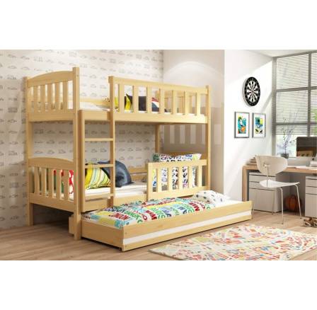 Patrová postel s přistýlkou Kuba borovice Patrová postel s přistýlkou Kuba borovice