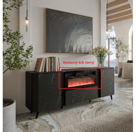 Elektrický krb IF-40FSB LED RGB černý