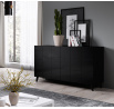 Tv komoda REJA KOM2D, černý lesk/černý lesk