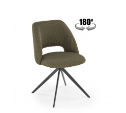 Jídelní otočná židle K546, Olivová/Černá