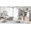 Komoda IQ 09, Šedá Platina/Bílá/Pudrová