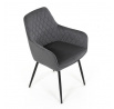 Jídelní židle, šedá, sametová látka, DCH-215 GREY4