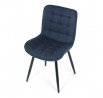 Jídelní židle, modrá, látka, HC-462 BLUE2