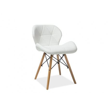 Jídelní židle MATIAS, bílá/buk Jídelní židle MATIAS, bílá/buk