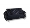 Pohovka SOFA MANCHESTR 2 místná, potah: Royal Velvet 219, Nohy: typ 1B, stříbrné krystalky, stříbrné zdobení 