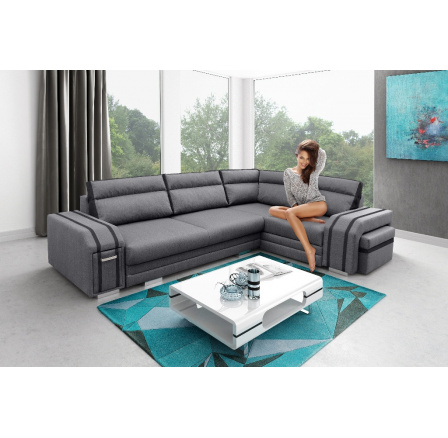 Rohová sedací souprava Avanti P tm.šedá/černá Rohová sedací souprava Avanti P tm.šedá/černá