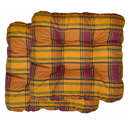 Sedák UNI 40x40 cm - okrová kostka - set 2 kusy