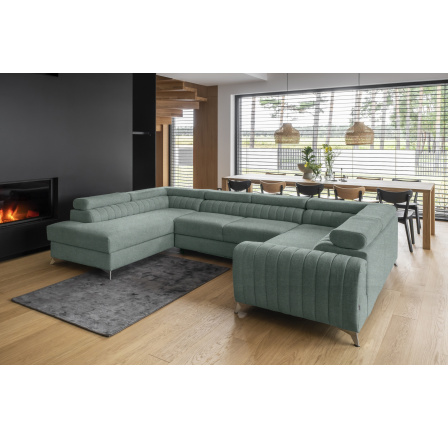 Rohová sedací souprava ve tvaru U LOUIS, Poco 100 Levá