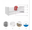 Dětská postel RICO 90x200 cm, s matrací, Bílá/Bílá