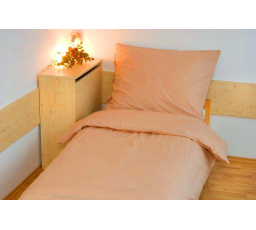 Povlečení bavlna UNI 140x200, 70x90cm Meruňková hotelový uzávěr