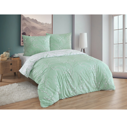 Prodloužené povlečení Satén 140x220, 70x90cm  Aspen tree