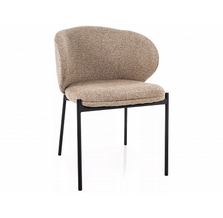 ŽIDLE KIOTO ČERNÝ RÁM / BÉŽOVÉ ČALOUNĚNÍ. 253