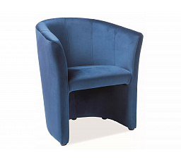 Křeslo TM-1 VELVET, Modrý Bluvel 86/Wenge