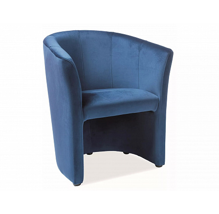 Křeslo TM-1 VELVET, Modrý Bluvel 86/Wenge