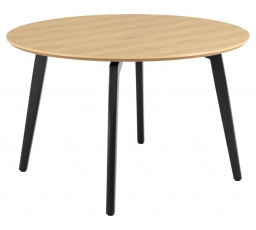 Stůl Cadiz kulatý 120cm                  přírodní/černý