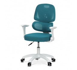 Dětská židle, výškově nastavitelná, modrá síťovina, KA-K1063 BLUE