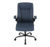 Kancelářské křeslo, houpací mechanismus, modrá ekokůže, KA-Y344 BLUE