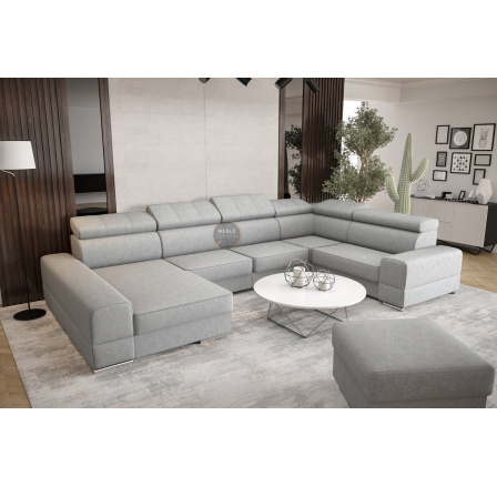 Rohová sedací souprava ROYAL MAX II průměr 230x375x185 - volitelný odstín , pravá