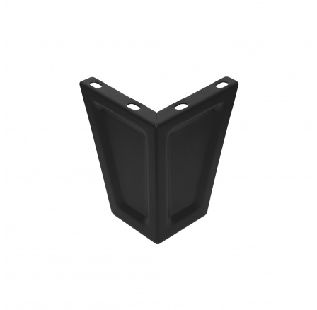 Nožky k šatní skříni, sada 4 ks. černé