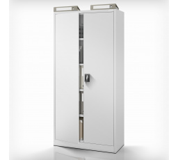 Kancelářská kovová skříň na dokumenty šedá: JAN H, 900 x 1950 x 400 mm