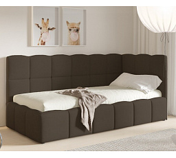 Postel TUNIS 200 x 90, vysoký bok, Velutto 6, Pravá