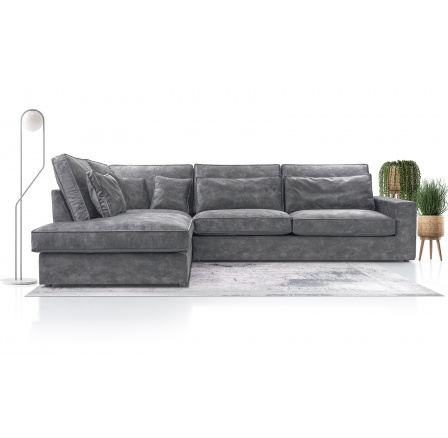 Rohová sedací souprava COBRA, Palladium 15, Levá Rohová sedací souprava COBRA, Palladium 15, Levá