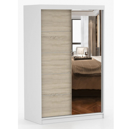 Šatní skříň NOEMI 05, Bílá/Sonoma