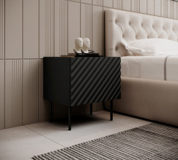 Noční stolek ONDA, černá/ dub artisan