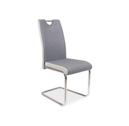 H-952- jídelní židle látka šedá / eco bílá  (H952SZJSZ) (S) (K150-Z)