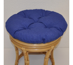 Polstr na ratanovou taburetku průměr 40 cm - tmavě modrý melír