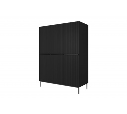 Skříň Nicole 150 cm - černý mat / černé nožky